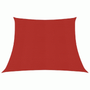 VidaXL Voile d'ombrage 160 g/m² Rouge 4/5x4 m PEHD Modèle Outdoor Alpha Prime - rouge 311656