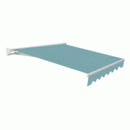 WASABI Store banne motorisé 4x2,5m Bleu – Pliage avec Télécommande – Toile Acrylique Protection Solaire UV – Semi-coffre en Aluminium – Man
