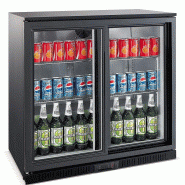 Arrière bar réfrigérée noir 2 portes coulisst l900 7527.0045 COMBISTEEL