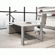 Bureau d'exception Ono 4X plateau en placage et pieds aluminium Frezza Bureau d'exception Ono 4X plateau en placage et pieds aluminium Frezza