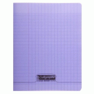 Calligraphe Lot de 10 Cahier Ligne 8000 17x22, 96p./48 feuilles 90 g/m² piquées, couv. PP violette, Séyès - 3210330181271