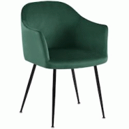 CLP Chaise de salle à manger Jaysie velours Vert foncé - vert textile 325805 CLP Chaise de salle à manger Jaysie velours Vert foncé - vert textile 325805