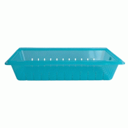 DBMARK 1826CLRPP-465 - Récipient passoire p/bacs rangement 46x66 cm. Prof. 12,7cm - PP bleu translucide - (Récipient non inclus) Vente à l'unité -