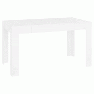 Décoshop26 - Table de salle à manger design moderne 140 x 74,5 x 76 cm bois d'ingénierie blanc DEC036761 - blanc Bois massif 3000261385523