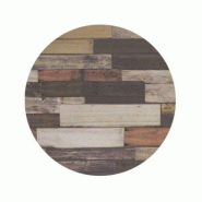 Emh Plateau de table professionnel rond Ø60 cm – décor Planchas Brown – stratifié moulé - marron BISPLATD60PLANCHAB