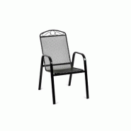 Fauteuil de jardin zuno-31 noir – MTF – acier – 3exn0033