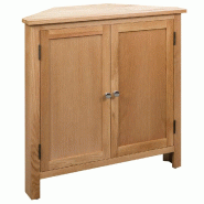 Helloshop26 - Armoire d'angle 80 x 33,5 x 78 cm avec grand espace de rangement style rustique en bois massif marron 02_0046308 - marron Bois manufactu
