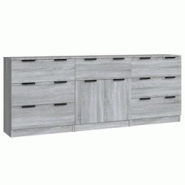 Helloshop26 - Buffet bahut commode armoire meuble de rangement organisateur cuisine salle de séjour salons 3 pcs sonoma bois 02_0037185 - 30002132579 Helloshop26 - Buffet bahut commode armoire meuble de rangement organisateur cuisine salle de séjour salons 3 pcs sonoma bois 02_0037185 - 30002132579