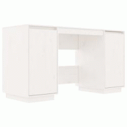 Helloshop26 - Bureau table poste de travail meuble d'ordinateur informatique étude 140 x 50 x 75 cm bois massif de pin blanc 02_0023521 - 30002143641 Helloshop26 - Bureau table poste de travail meuble d'ordinateur informatique étude 140 x 50 x 75 cm bois massif de pin blanc 02_0023521 - 30002143641