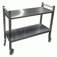 ITALCONCEPT L2G Chariot Inox 2 Plateaux Perforees 1230X460, 850 x 1230 x 460mm - 3616350018656