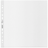 LEITZ Lot de 4 Sachet de 25 pochettes perforées Recycle A4 MAXI, en PP recyclé 100µ transparent - transparent 40210003