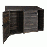 Mendler Abri de jardin HWC-J75, Armoire à outils Abri de jardin, bois teinté certifié MVG, 180x250x93cm ~ gris anthracite - gris Bois massif 83053+