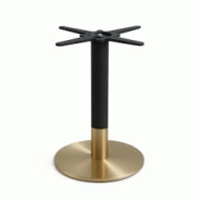 Oviala Business Pied de table métal et fonte 72 cm noir et doré - noir fonte 114087