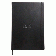 RHODIA Webnotebook Boutique noir A4, 192p./96 feuilles ivoire 90 g/m² brochées, ligné - noir 118369C