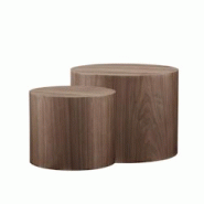 SalesFever Ensemble de 2 tables basses | rond | MDF avec placage en noyer | L 48/38 x P 48/38 x H 38/32 cm | noyer - marron Bois manufacturé 367612 SalesFever Ensemble de 2 tables basses | rond | MDF avec placage en noyer | L 48/38 x P 48/38 x H 38/32 cm | noyer - marron Bois manufacturé 367612