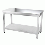 Tables Inox centrales Premium avec Etagère - P 600 mm | Ggm - 1400_0