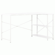 VidaXL Bureau d'ordinateur Blanc 120x72x70 cm Modèle Atlas Scandinave - blanc Bois manufacturé 20262