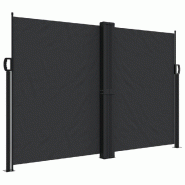 VidaXL Auvent latéral rétractable noir 160x1200 cm Modèle Titan Prime - 4004819