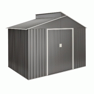 Wasabi - Abri de Jardin Métal 5,44m2 Latte - Couleur métallisée résistante - Avec Fenêtre - Porte coulissante double - Cabane extérieur - Cabano