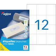 Apli 1200 étiquettes blanches multi-usage, format 70 x 67,7 mm (100 feuilles A4 / cdt) - 3270241189971