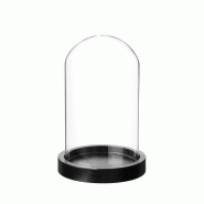 Cloche décorative en verre shine 26cm noir - paris prix