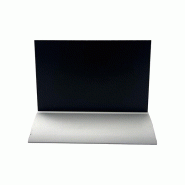 Edimeta Porte visuel/menu Ardoise A5 Paysage Socle Alu Double-face - noir aluminium 214366