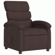 Fauteuil inclinable Marron foncé Tissu Modèle Ivessal - 371694