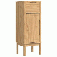 Helloshop26 - Armoire de salle de bain moderne avec étagère réglable 35 x 30 x 90 cm en pin massif marron 02_0058949 - marron Bois massif 300024086