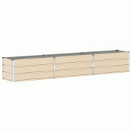 Helloshop26 - Jardinière en acier galvanisé 480 x 50 x 45 cm usage extérieur durable style industriel en ivoire 02_0059158 - acier 3000240979606