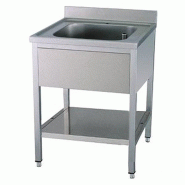KBS Gastrotechnik KBS Evier 700x700x850 mm avec rebord 1 cuve avec fond - Acier inoxydable 18/10 91621101