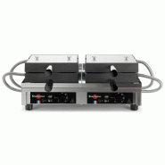 Krampouz Gaufrier 4x7 Bruxelles 180° double - argenté WECAKB