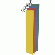 Marquage au sol forme I 75 - Lot de 40 - PVC auto-adhésif Marquage au sol forme I 75 - Lot de 40 - PVC auto-adhésif
