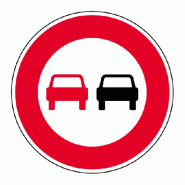 Panneau B3 - Interdiction de dépasser