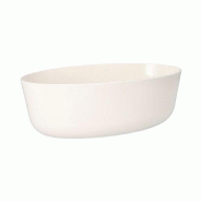 Plats repas réutilisables ovale 2400 ml 9,1 cm x 16,5 cm x 26 cm blanc "Cella" (40 unités) PAPSTAR - blanc plastique 90388