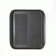 RISOLI' dual grill a four en fonte d'aluminium haute epaisseur  cm 36X18 - noir aluminium 00114B/26TP0