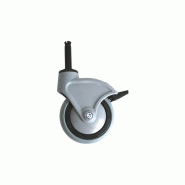 Roue caoutchouc chariot morgan 125mm avec frein (0734011283) Roue caoutchouc chariot morgan 125mm avec frein (0734011283)