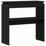 Table console Chêne noir 80 x 30 x 80 cm Bois d'ingénierie Modèle Aero Pro - 862661