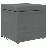 Tabouret Gris foncé 41 x 41 x 40 cm Tissu et bois stratifié Modèle Apex Confort Plus - 8721359492927