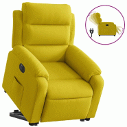 VidaXL Fauteuil inclinable électrique jaune Velours Modèle Galdine - 3205121