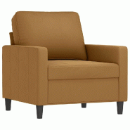 VidaXL Fauteuil Marron 60 cm Velours Modèle Fermontix - Matériau naturel 359186