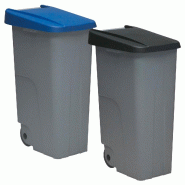 WellHome - Jeu de Conteneurs Fermés 110L Bleu et Noir 88cm - gris plastique WH13978
