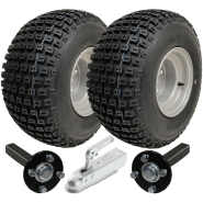 18x9.50-8 ATV Quad Trailer Kit Knobby Wheels Hub Stub Axles Hitch 204kg Load 18x9.50-8 ATV Quad Trailer Kit Knobby Wheels Hub Stub Axles Hitch 204kg Load