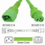 Câble d'alimentation C14/C15 15A VERT