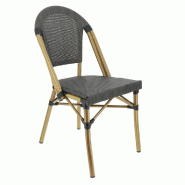 Chaise empilable d'extérieur Biarritz en aluminium et textylène - bronze