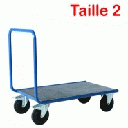 Chariot porte bagage hotel chrome tapis bleu