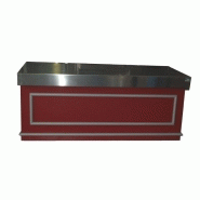 Comptoir en bois dessus inox meuble en bois dessus inox (chr100)