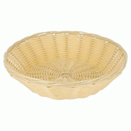 Corbeille effet osier Ø21x6cm polypropylène - par 12
