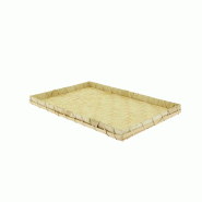 CREAPAK Zela plateau rectangle bambou naturel 30x20x1.6 lot de 20 - blanc Bambou COF-4720357