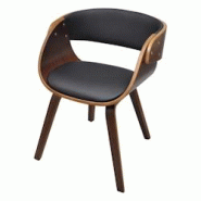 Décoshop26 - Chaise de salle à manger élégant et intemporel bois courbé marron et synthétique noir CDS020017 - marron 3001046599784 Décoshop26 - Chaise de salle à manger élégant et intemporel bois courbé marron et synthétique noir CDS020017 - marron 3001046599784