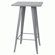 Décoshop26 - Table haute mange debout style industriel en métal gris TAB04007 - gris 3000294955717 Décoshop26 - Table haute mange debout style industriel en métal gris TAB04007 - gris 3000294955717
